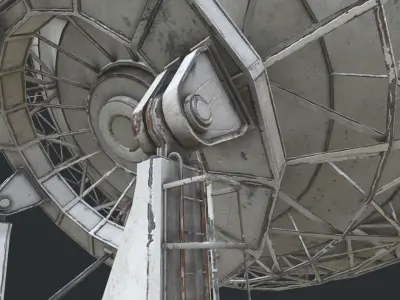 Large Array Radio Telescope PBR Low-poly 3D model