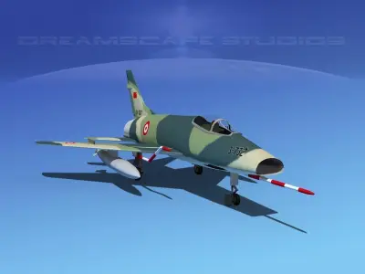 North American F-100D Super Sabre Turkey 3D model