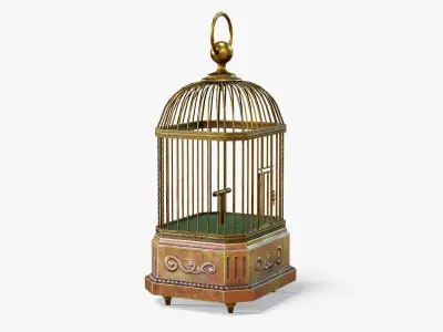 Birdcage Neoclassical Low-poly 3D model