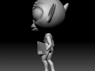 Alien Statue - 010 3D print model