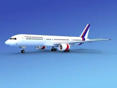 Boeing 757-200 Royal Nepal 3D model
