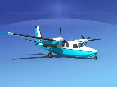 Aero Commander 500 V03 3D model