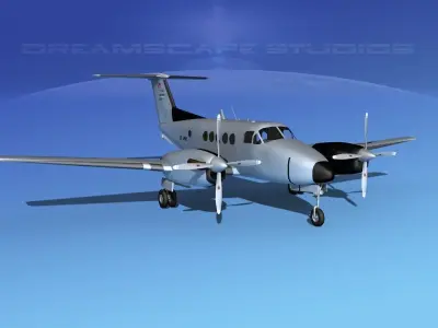 Beechcraft UC-12Q Huron V10 US Army 3D model