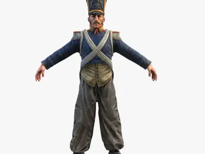 Soldier Grenadier Low-poly 3D model