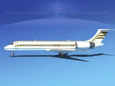 Boeing 717-200 Corporate 8 3D model