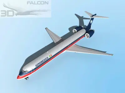 Falcon3D MD-80 AeroMexico 3D model