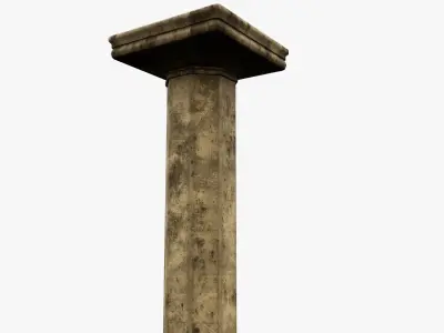 Column old Low-poly 3D model