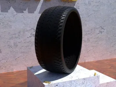 ORTAS TIRE NO 38 GAME READY Low-poly 3D model