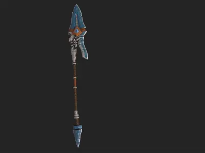 Frost Song Glaive  Low-poly 3D model