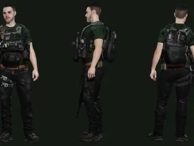 Maple Sentinel - kiven In Melitirian Attire Low-poly 3D model