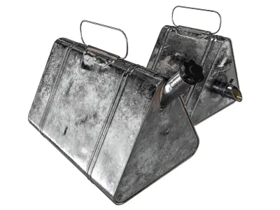 Military Oil Can Low-poly 3D model