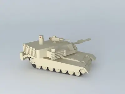 KAZ tank TAU 2 Free 3D model