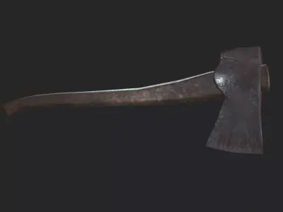  Ax with wooden handle Free low-poly 3D model