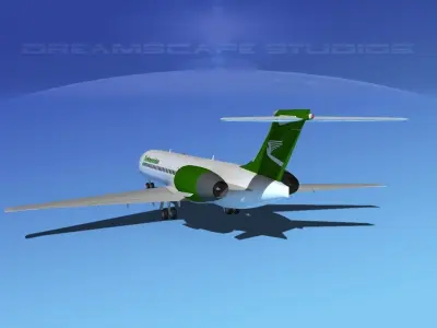 Boeing 717-200 Turkmenistan 3D model