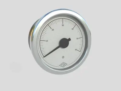 Pressure Gauge M2 Low-poly 3D model