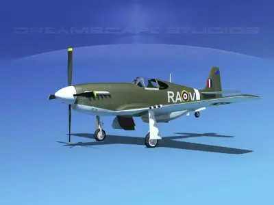 North American Mustang X RAAF V01 3D model