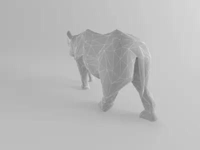 Rhino Low Poly Rhinoceros Lowpoly  Low-poly 3D model