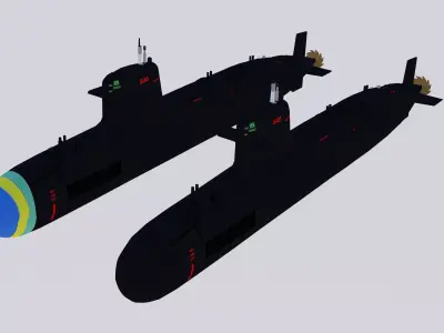 Riachuelo S-40  Brazilian Navy Low-poly 3D model