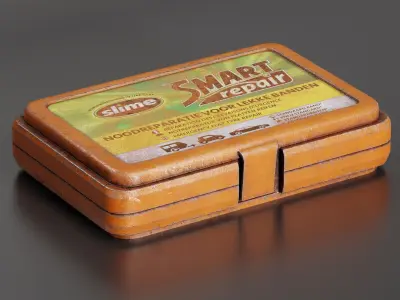 Tire repair kit toolbox da1 Low-poly 3D model