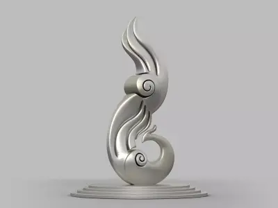 Phoenix the bird sculpture Classic life culture symbol 3D model