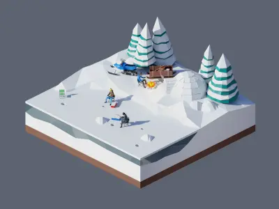 land 30A Low-poly 3D model