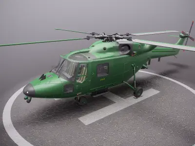 British helicopter Low-poly 3D model