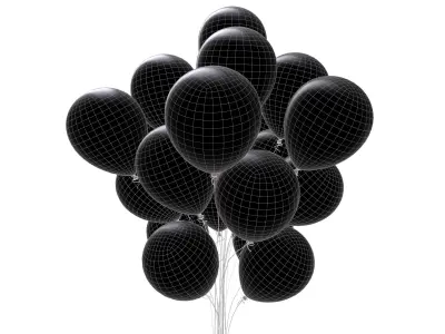 round balloons 01 3D model