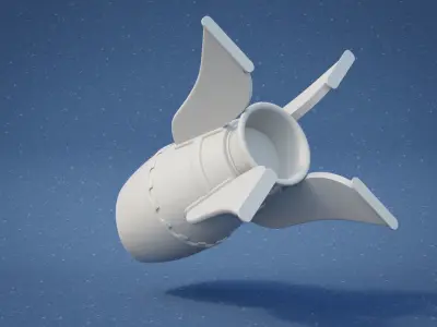 Rocket Ship 3D print model purchase