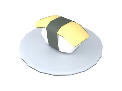 Egg Sushi v1 002 Low-poly 3D model