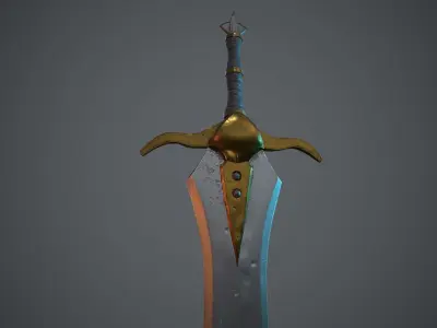 A MEDIEVAL GAMING SWORD Low-poly 3D model