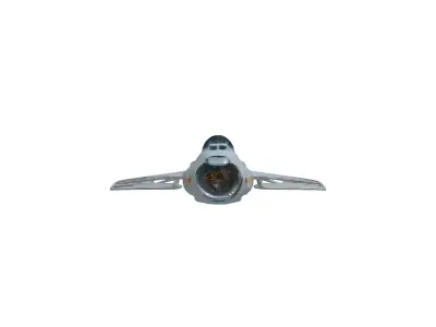 SciFi Fighter Jet Futuristic Spacecraft Model Low-poly 3D model