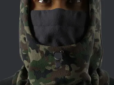 Military Balaclava fleece 3D model