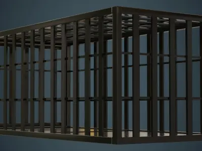 Cage 1A Low-poly 3D model