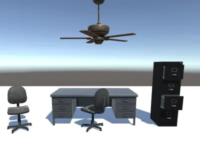 Old Office Free low-poly 3D model