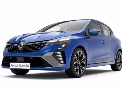 Renault Clio NouvelR Metallic Blue Hatchback 3D model