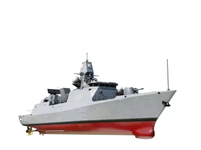 De Zeven Provicien class Frigate Low-poly 3D model