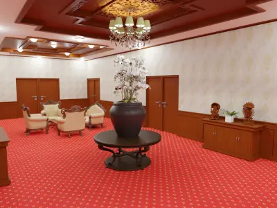typical Balinese lobby 3D model