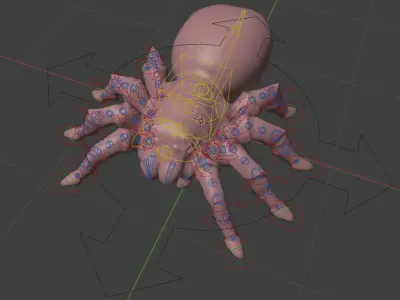 Spider Tarantula Low-poly 3D model