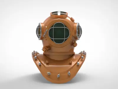 Diving Helmet Low-poly 3D model