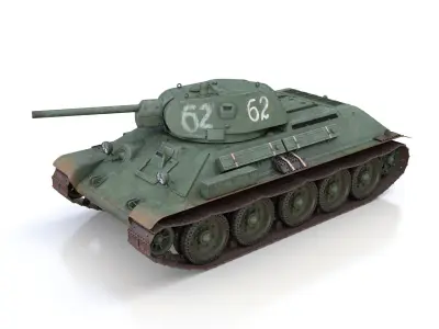 T-34-76 - Model 1941 -Soviet medium tank - 62 3D model