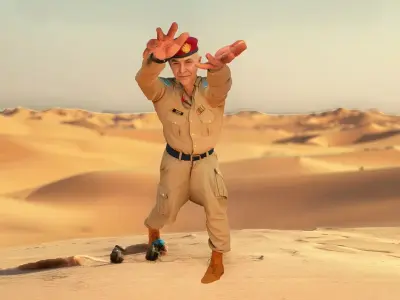 Bahraini Major Formal Desert Uniform Low-poly 3D model