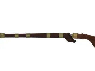 Badik Sword Low-poly 3D model