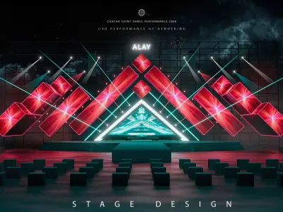 Cool stage design 3D model