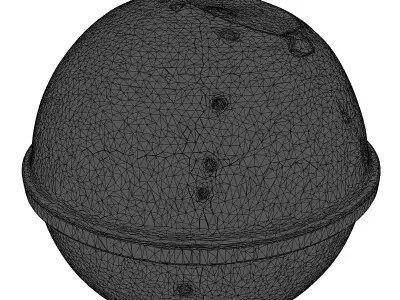 Realistic Vintage Naval Mine 3D model