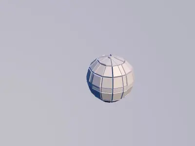 Sci Fi Object No 19 - Pyramid Sphere Torus 2019 Low Poly 3D model
