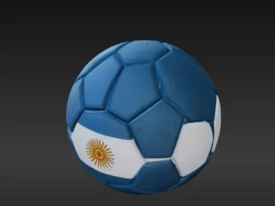 Argentina Football Ball Free 3D model