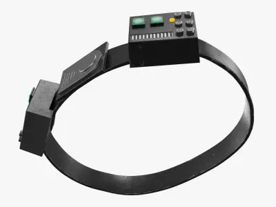 Darth Vader Belt with Electronic Modules 3D model