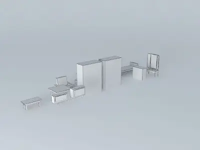 wood furniture Free 3D model