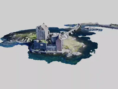 Photoscanned Scottish Castle 3D model
