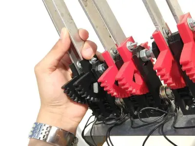 Throttle Pitch Mixture lever mechanism for Flight Sim 3D print 3D print model